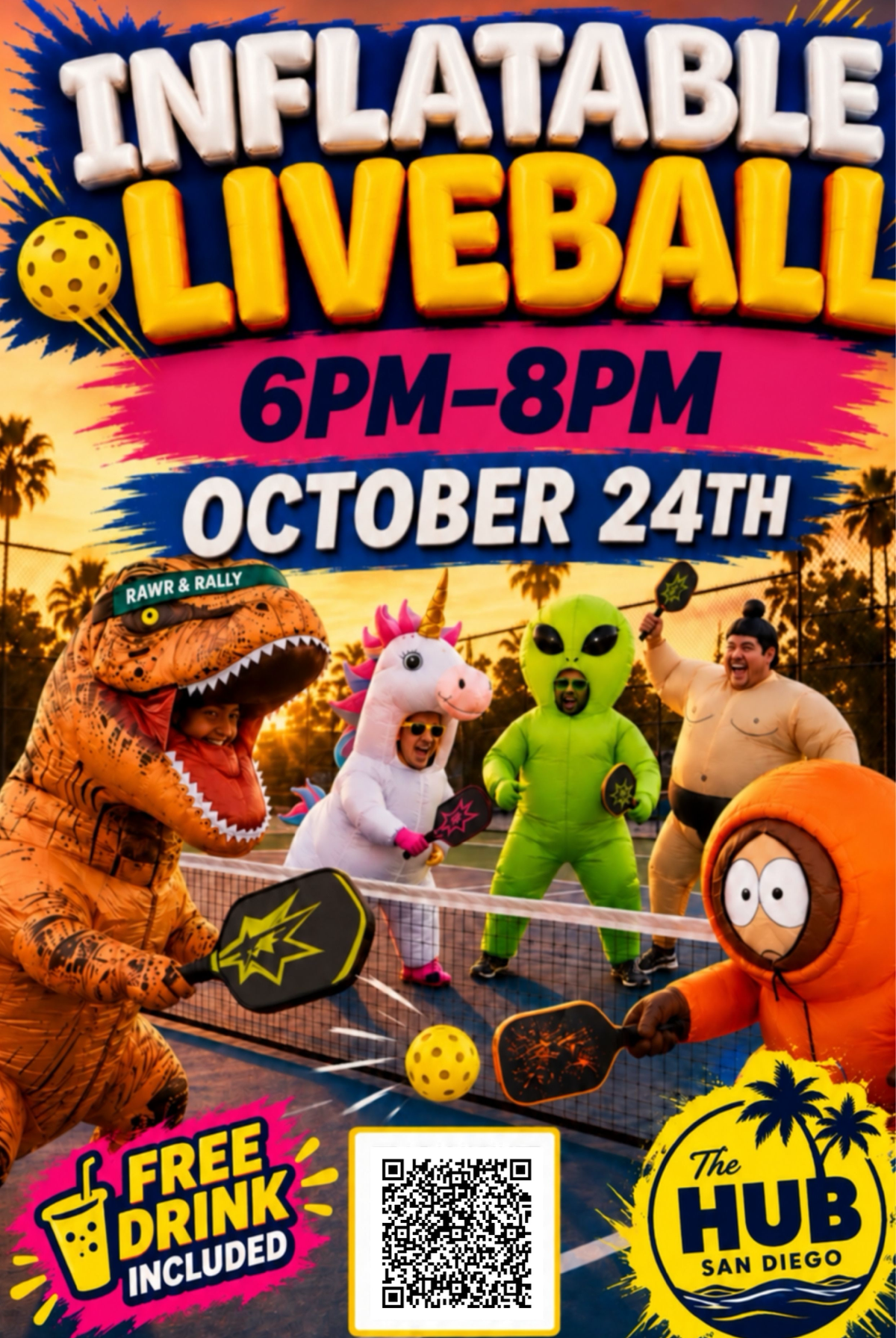 HALLOWEEN INFLATABLE LIVEBALL event poster