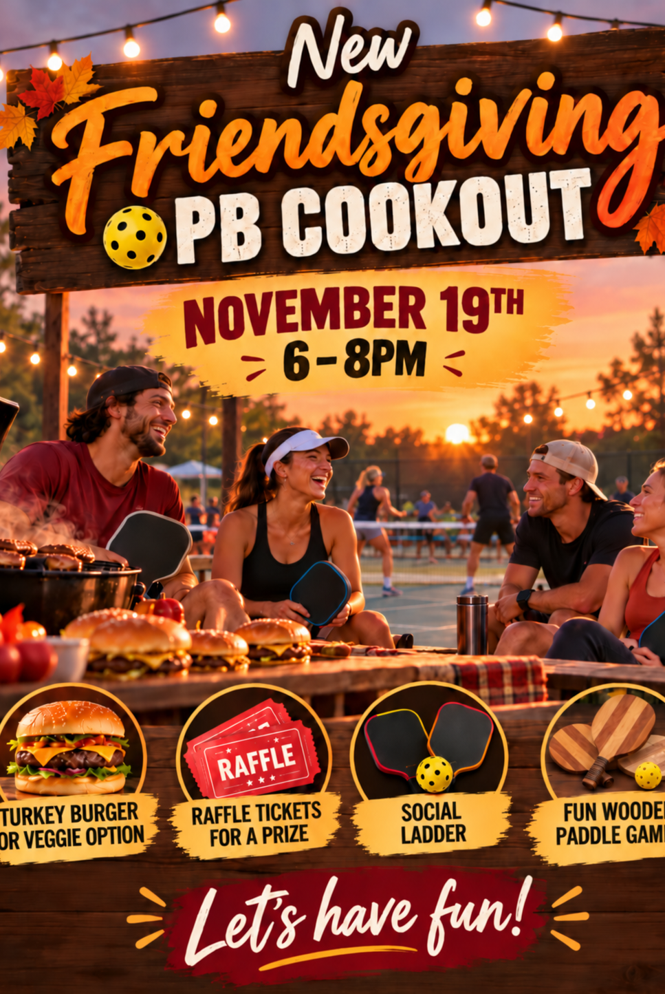 FRIENDSGIVING PB COOKOUT event poster